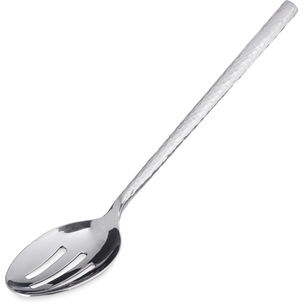 Carlisle Foodservice Products 60201 Hammered Stainless Steel Slotted Spoon, 12