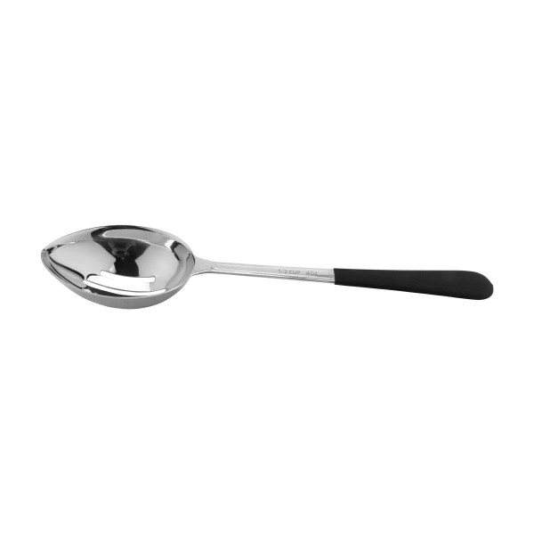 G.E.T. Bsrim-35 4 Oz. (1/2 Cup) Portion Control Slotted Serving Spoon, Stainless Steel, Dishwasher Safe Serving Utensils