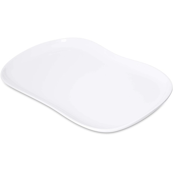 Carlisle Foodservice Products 5300902 Stadia Plastic Platter, 13X17 Inches, White