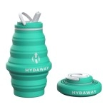 Hydaway Collapsible Water Bottle - 17Oz I Reusable Water Bottles With Flip Top Lid For Travel, Hiking, Backpacking I Portable & Leakproof, Food-Grade Silicone, Bpa Free, Collapse To 1.5