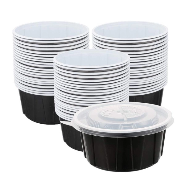 Otor 12Oz Meal Prep Food Container Sets With Airtight Deli Container Lids Bento Box Lunch Boxes Take Away 40 Sets Food Storage Two-Color Process Stackable Reusable Bpa Free