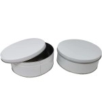 Premium Cookie Tin (2 Pack) Pure White, Elegant Classy Empty - Cookie Gift Tins, Round, Extra Thick Steel