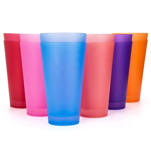 Kx-Ware 32-Ounce Plastic Tumblers/Large Drinking Glasses/Party Cups/Iced Tea Glasses Set Of 12,6 Assorted Colors Unbreakable, Dishwasher Safe, Bpa Free