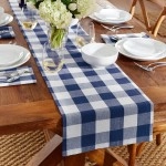 Elrene Home Fashions Farmhouse Living Buffalo-Check Table Runner, Rustic Kitchen And Table Linens, 13