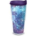 Tervis Purple Galaxy Made In Usa Double Walled Insulated Tumbler Travel Cup Keeps Drinks Cold & Hot, 24Oz, Classic