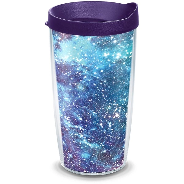 Tervis Purple Galaxy Made In Usa Double Walled Insulated Tumbler Travel Cup Keeps Drinks Cold & Hot, 16Oz, Classic