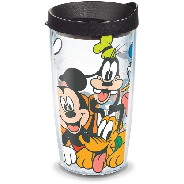 Tervis Disney Mickey Group Made In Usa Double Walled Insulated Tumbler Travel Cup Keeps Drinks Cold & Hot, 16Oz, Classic