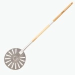 Chef Pomodoro Aluminum Turning Pizza Peel With Detachable Wood Handle For Easy Storage, Pizza Turner, Pizza Turning Peel, Luxury Pizza Paddle For Baking Homemade Pizza Bread (9-Inch)