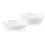 Corelle 4-Pc Versa Bowls For Pasta, Salad And More, Service For 4, Durable And Eco-Friendly 30-Oz , Compact Stack Bowl Set, Microwave And Dishwasher Safe, White