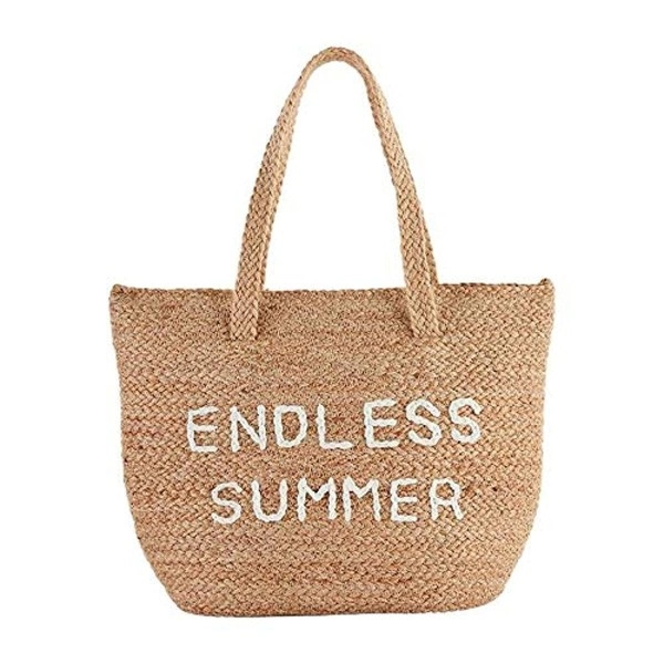 Mud Pie Summer Jute Cooler Tote 13