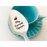 Happybeeco My Cereal Spoon Spoon Gift For Brother Cereal Killer Spoon Love Spoon Cereal Spoon Gift Gifts For Girlfriend Mothers Day Gift Tablespoon Spoon Desserts Hand Stamped Spoon Gifts