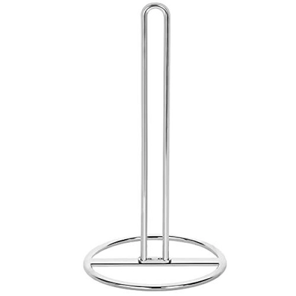 Paper Towel Holder Countertop, Oboding, Kitchen Paper Towel Stand Holder For Kitchen Organization And Storage, Paper Towel Holders For Standard And Large Size Rolls (Silver)