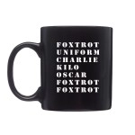 Rogue River Tactical Funny Novelty Coffee Mug - Military Alphabet Foxtrot Off Black Cup, Great Gift Idea For Military Veteran, 11 Oz, Black