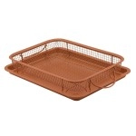 G & S Metal Products Company Baking With G&S Nonstick Crisper Basket With Baking Pan, Copper, 2 Piece Set, Durable And Easy To Use