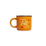 Pearhead Happy Fall Y'All Mug, Autumn Coffee Mug, Home Decor Accessories, Orange, 15Oz, Fall Kitchen Decorations, Holiday Tea Or Coffee Mug