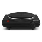 Elite Gourmet Esb-301Bf# Countertop Single Cast Iron Burner, 1000 Watts Electric Hot Plate, Temperature Controls, Power Indicator Lights, Easy To Clean, Black