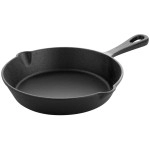 Megachef Megachef 8 Inch Round Preseasoned Cast Iron Frying Pan In Black (Mcci)