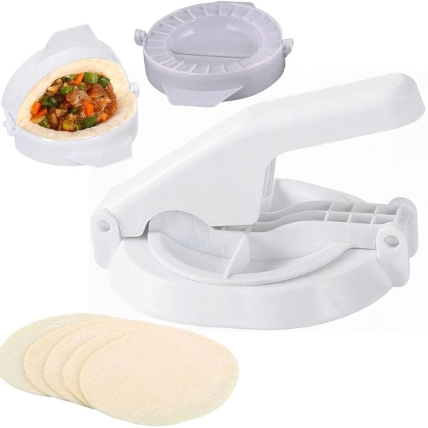 Zayedo 2-In-1 Dumpling & Empanada Maker Press - Perfect Wrapper Mold For Easy Homemade Dumplings & Empanadas
