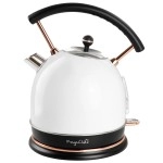 Megachef 1.8 Liter Half Circle Electric Tea Kettle In White